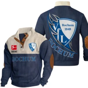 VfL Bochum Sweatshirt Herren Stehkragen, Pullover Herren Sweatshirt mit Namen BDE106072925915 - Marineblau