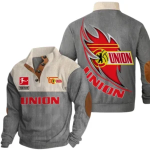 Union Berlin Sweatshirt Herren Stehkragen, Pullover Herren Sweatshirt mit Namen BDE106072925917 - Grau