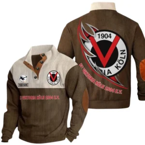 Viktoria Koln Sweatshirt Herren Stehkragen, Pullover Herren Sweatshirt mit Namen BDE106072925918 - Braun