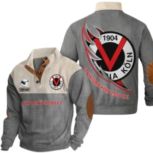 Viktoria Koln Sweatshirt Herren Stehkragen, Pullover Herren Sweatshirt mit Namen BDE106072925918 - Grau