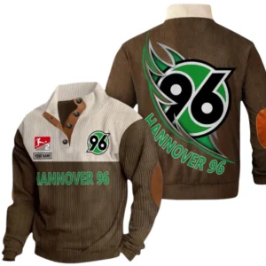 Hannover 96 Sweatshirt Herren Stehkragen, Pullover Herren Sweatshirt mit Namen BDE106072925920 - Braun