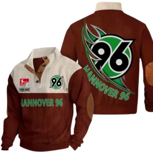 Hannover 96 Sweatshirt Herren Stehkragen, Pullover Herren Sweatshirt mit Namen BDE106072925920 - Dunkelrot
