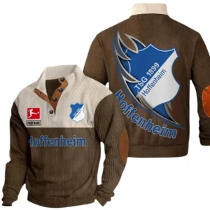 TSG Hoffenheim Sweatshirt Herren Stehkragen, Pullover Herren Sweatshirt mit Namen BDE106072925921 - Braun