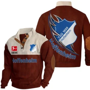 TSG Hoffenheim Sweatshirt Herren Stehkragen, Pullover Herren Sweatshirt mit Namen BDE106072925921 - Dunkelrot