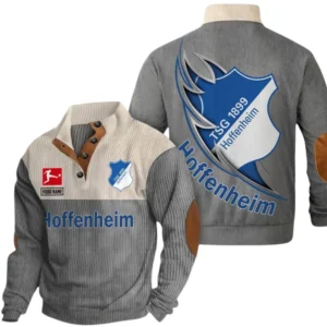 TSG Hoffenheim Sweatshirt Herren Stehkragen, Pullover Herren Sweatshirt mit Namen BDE106072925921 - Grau