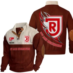 Jahn Regensburg Sweatshirt Herren Stehkragen, Pullover Herren Sweatshirt mit Namen BDE106072925922 - Dunkelrot