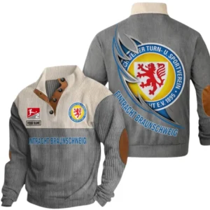 Eintracht Braunschweig Sweatshirt Herren Stehkragen, Pullover Herren Sweatshirt mit Namen BDE106072925923 - Grau