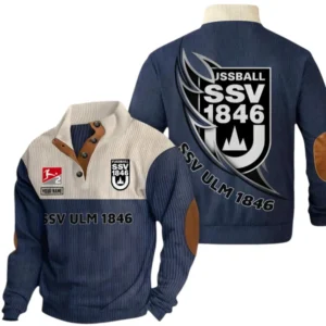 SSV Ulm 1846 Fussball Sweatshirt Herren Stehkragen, Pullover Herren Sweatshirt mit Namen BDE106072925924 - Marineblau