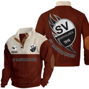 SV Sandhausen Sweatshirt Herren Stehkragen, Pullover Herren Sweatshirt mit Namen BDE106072925925 - Dunkelrot