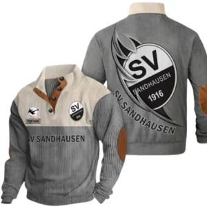 SV Sandhausen Sweatshirt Herren Stehkragen, Pullover Herren Sweatshirt mit Namen BDE106072925925 - Grau