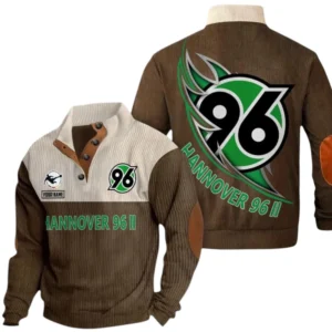 Hannover 96 II Sweatshirt Herren Stehkragen, Pullover Herren Sweatshirt mit Namen BDE106072925926 - Braun