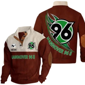 Hannover 96 II Sweatshirt Herren Stehkragen, Pullover Herren Sweatshirt mit Namen BDE106072925926 - Dunkelrot