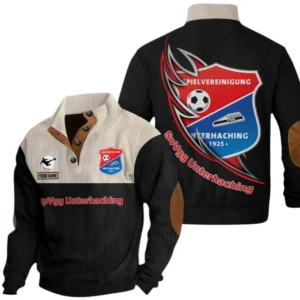 SpVgg Unterhaching Sweatshirt Herren Stehkragen, Pullover Herren Sweatshirt mit Namen BDE106072925927 - Schwarz