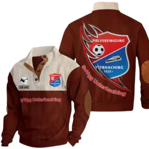 SpVgg Unterhaching Sweatshirt Herren Stehkragen, Pullover Herren Sweatshirt mit Namen BDE106072925927 - Dunkelrot