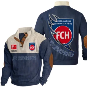 1. FC Heidenheim Sweatshirt Herren Stehkragen, Pullover Herren Sweatshirt mit Namen BDE106072925928 - Marineblau