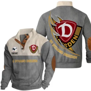 Dynamo Dresden Sweatshirt Herren Stehkragen, Pullover Herren Sweatshirt mit Namen BDE106072925929 - Grau