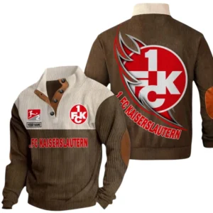 1. FC Kaiserslautern Sweatshirt Herren Stehkragen, Pullover Herren Sweatshirt mit Namen BDE106072925930 - Braun