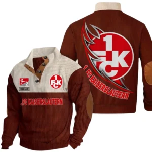 1. FC Kaiserslautern Sweatshirt Herren Stehkragen, Pullover Herren Sweatshirt mit Namen BDE106072925930 - Dunkelrot