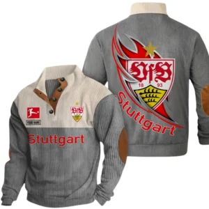 VfB Stuttgart Sweatshirt Herren Stehkragen, Pullover Herren Sweatshirt mit Namen BDE106072925931 - Grau