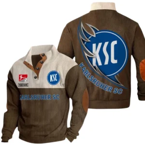 Karlsruher SC Sweatshirt Herren Stehkragen, Pullover Herren Sweatshirt mit Namen BDE106072925932 - Braun