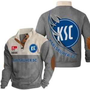 Karlsruher SC Sweatshirt Herren Stehkragen, Pullover Herren Sweatshirt mit Namen BDE106072925932 - Grau