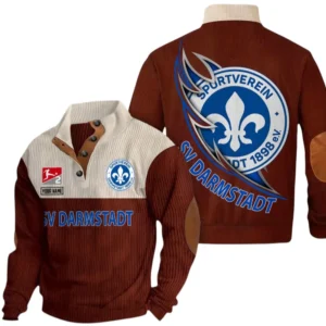 Darmstadt 98 Sweatshirt Herren Stehkragen, Pullover Herren Sweatshirt mit Namen BDE106072925933 - Dunkelrot