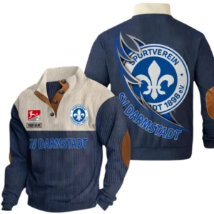 Darmstadt 98 Sweatshirt Herren Stehkragen, Pullover Herren Sweatshirt mit Namen BDE106072925933 - Marineblau