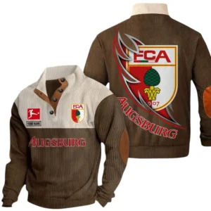 FC Augsburg Sweatshirt Herren Stehkragen, Pullover Herren Sweatshirt mit Namen BDE106072925934 - Braun