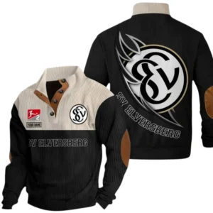 SV Elversberg Sweatshirt Herren Stehkragen, Pullover Herren Sweatshirt mit Namen BDE106072925937 - Schwarz