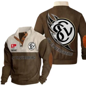 SV Elversberg Sweatshirt Herren Stehkragen, Pullover Herren Sweatshirt mit Namen BDE106072925937 - Braun