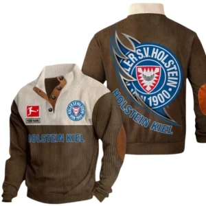Holstein Kiel Sweatshirt Herren Stehkragen, Pullover Herren Sweatshirt mit Namen BDE106072925939 - Braun