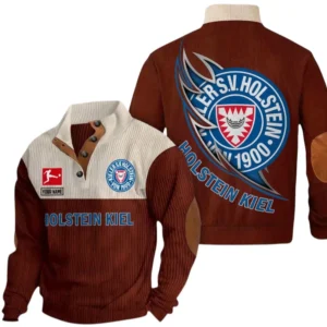 Holstein Kiel Sweatshirt Herren Stehkragen, Pullover Herren Sweatshirt mit Namen BDE106072925939 - Dunkelrot