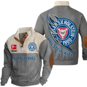 Holstein Kiel Sweatshirt Herren Stehkragen, Pullover Herren Sweatshirt mit Namen BDE106072925939 - Grau