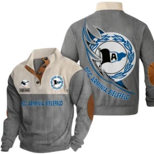 Arminia Bielefeld Sweatshirt Herren Stehkragen, Pullover Herren Sweatshirt mit Namen BDE106072925940 - Grau