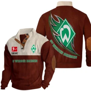 SV Werder Bremen Sweatshirt Herren Stehkragen, Pullover Herren Sweatshirt mit Namen BDE106072925941 - Dunkelrot