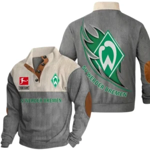 SV Werder Bremen Sweatshirt Herren Stehkragen, Pullover Herren Sweatshirt mit Namen BDE106072925941 - Grau