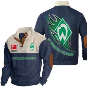 SV Werder Bremen Sweatshirt Herren Stehkragen, Pullover Herren Sweatshirt mit Namen BDE106072925941 - Marineblau