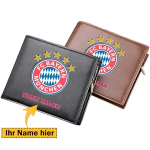 Bayern Munchen PU Geldbörse Herren, Personalisierte Geldbörse mit Logo BDE92070225333