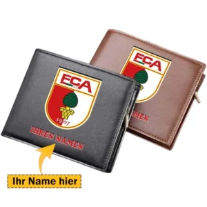FC Augsburg PU Geldbörse Herren, Personalisierte Geldbörse mit Logo BDE92070225337