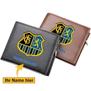 1. FC Saarbrucken PU Geldbörse Herren, Personalisierte Geldbörse mit Logo BDE92070225344
