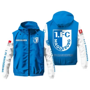 1. FC Magdeburg Windbreaker Jacke Herren, Windjacke mit Allover-Print BDE97070425007