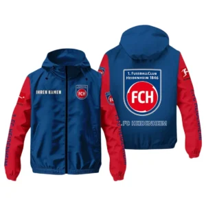 1. FC Heidenheim Windbreaker Jacke Herren, Windjacke mit Allover-Print BDE97070425012