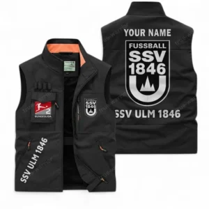 SSV Ulm 1846 Personalisierte Ärmellose Outdoor-Weste mit Logo BDE98070325555 - Schwarz