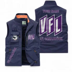 VfL Osnabruck Personalisierte Ärmellose Outdoor-Weste mit Logo BDE98070325556 - Dunkelblau