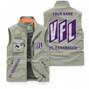 VfL Osnabruck Personalisierte Ärmellose Outdoor-Weste mit Logo BDE98070325556 - Khaki
