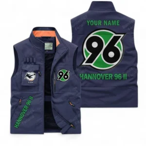 Hannover 96 Personalisierte Ärmellose Outdoor-Weste mit Logo BDE98070325558 - Dunkelblau