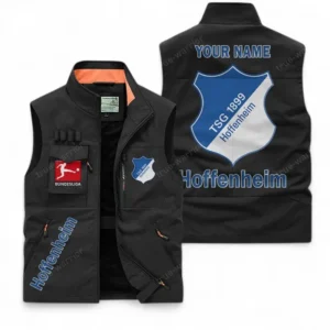 TSG Hoffenheim Personalisierte Ärmellose Outdoor-Weste mit Logo BDE98070325560 - Schwarz
