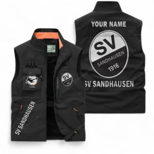 SV Sandhausen Personalisierte Ärmellose Outdoor-Weste mit Logo BDE98070325564 - Schwarz