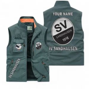 SV Sandhausen Personalisierte Ärmellose Outdoor-Weste mit Logo BDE98070325564 - Bohnengrün