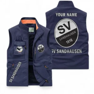 SV Sandhausen Personalisierte Ärmellose Outdoor-Weste mit Logo BDE98070325564 - Dunkelblau